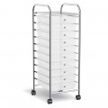 Rolling Storage Cart Organizer with 10 Compartments and 4 Universal Casters - Gallery View 1 of 66